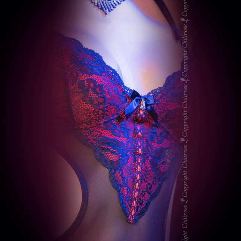 BODY EM RENDA CR-4155 PRETO - Lust Sexshop