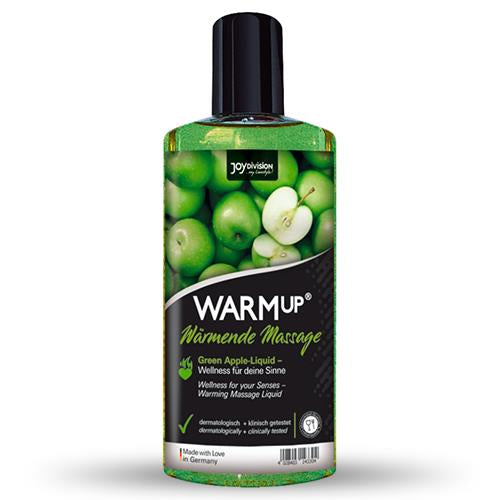 ÓLEO DE MASSAGEM COMESTÍVEL WARMUP MACÃ VERDE 150ML - Lust Sexshop