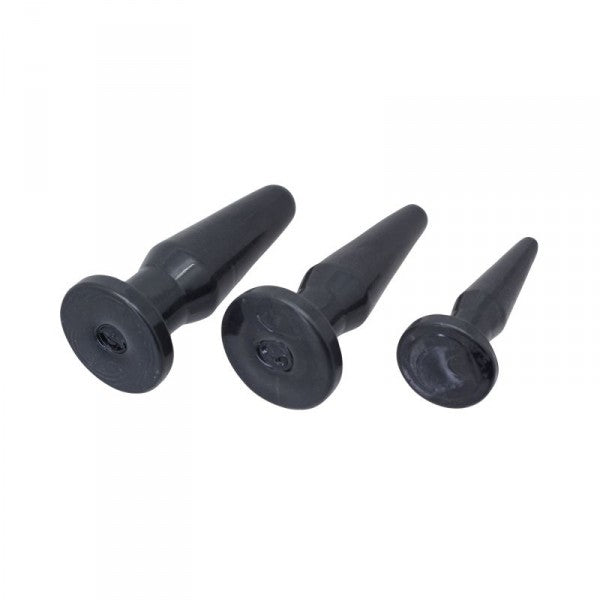 CONJUNTO DE 3 PLUGS ANAIS TIMELESS ANAL PLUGS PRETOS - Lust Sexshop
