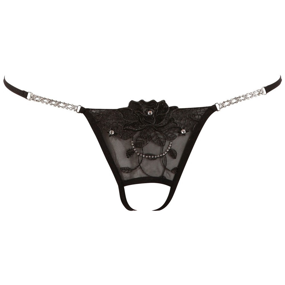 TANGA RHINESTONES COM ABERTURA - Lust Sexshop