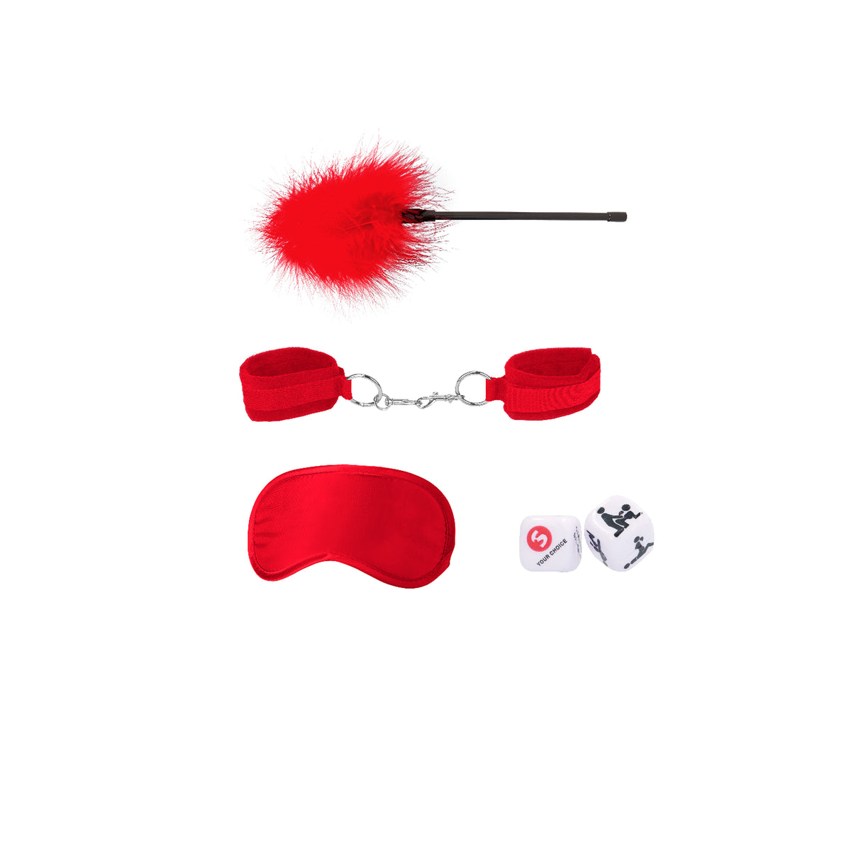 KIT BONDAGE INTRODUTÓRIO 2 VERMELHO OUCH! - Lust Sexshop