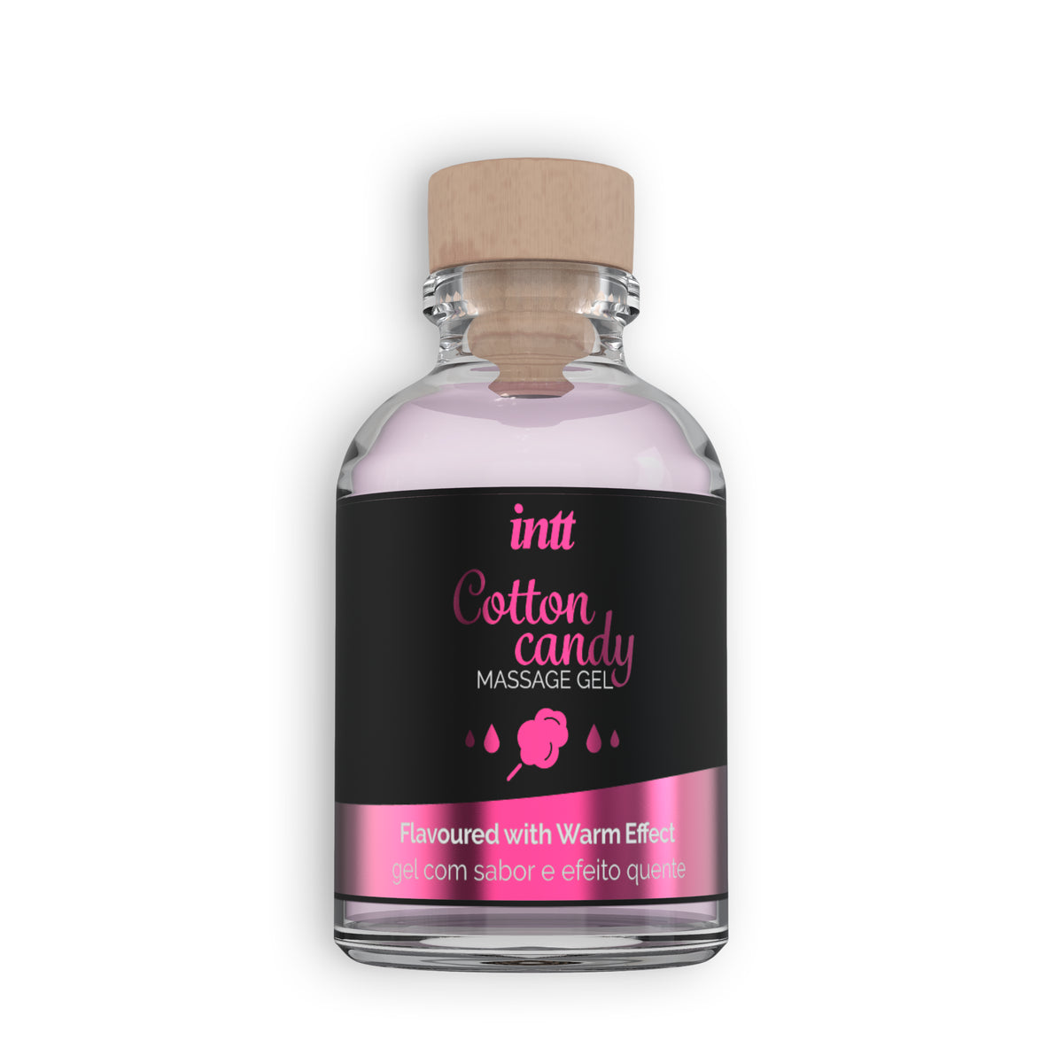 GEL DE MASSAGEM COM SABOR A ALGODÃO DOCE INTT 30ML - Lust Sexshop
