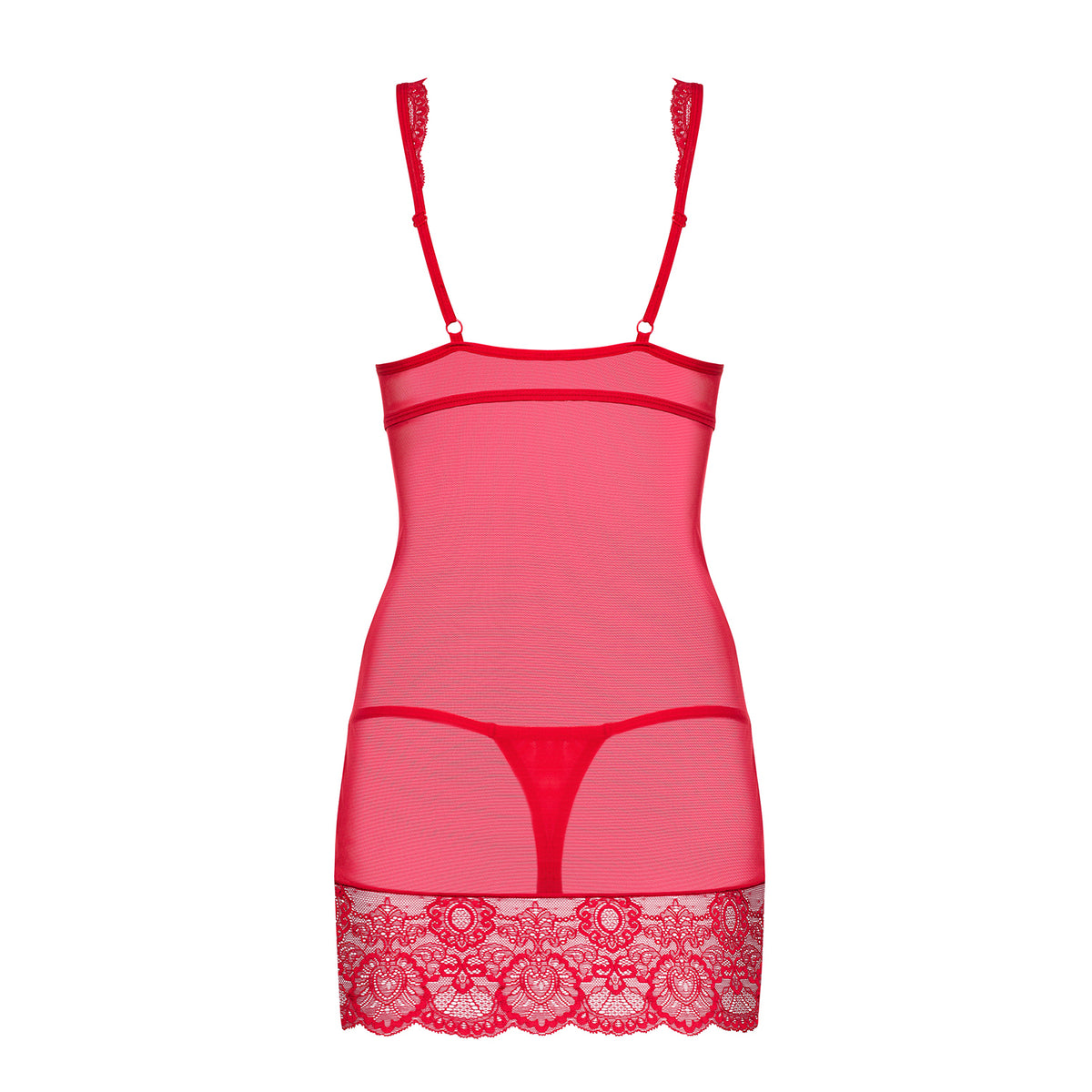 CAMISA DE NOITE E TANGA 853-CHE OBSESSIVE VERMELHA - Lust Sexshop