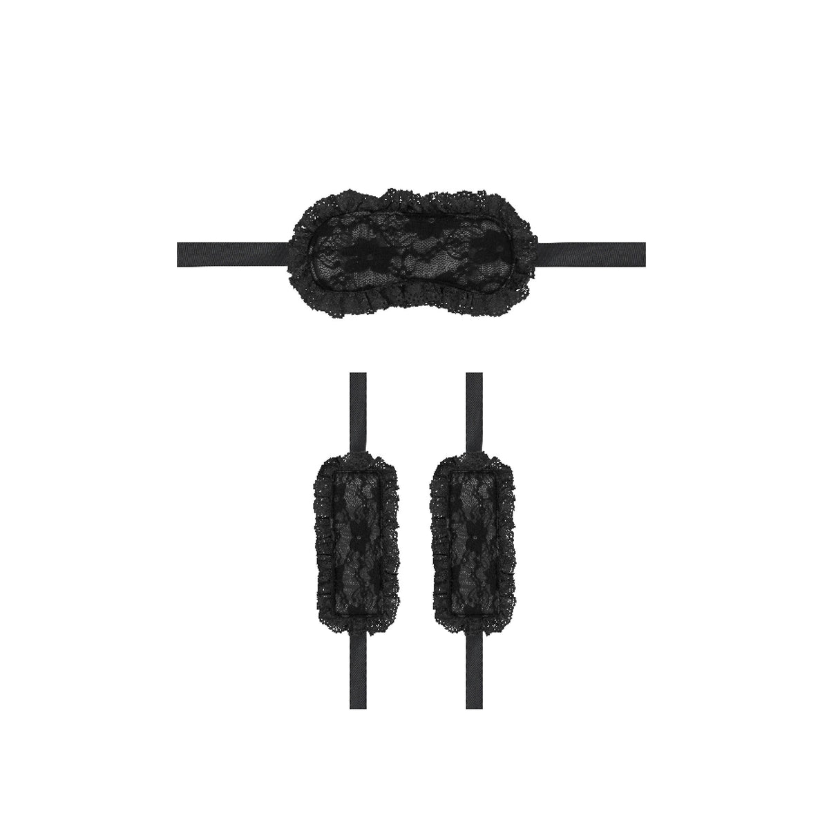 KIT BONDAGE INTRODUTÓRIO 7 PRETO OUCH! - Lust Sexshop