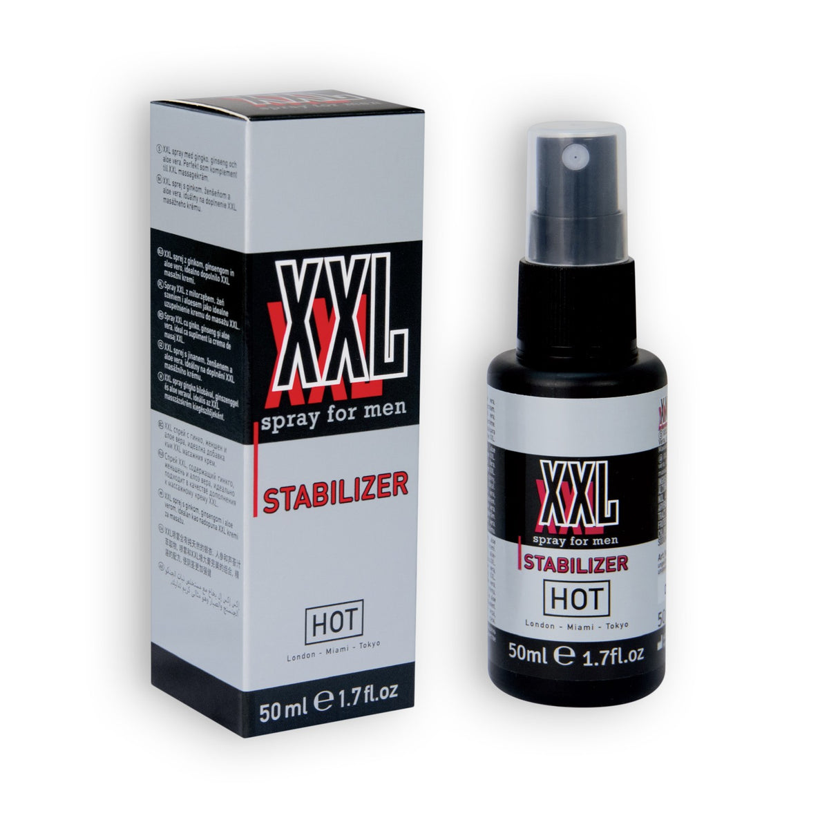 SPRAY ESTIMULANTE XXL STABILISER HOT™ PARA HOMEM 50ML - Lust Sexshop