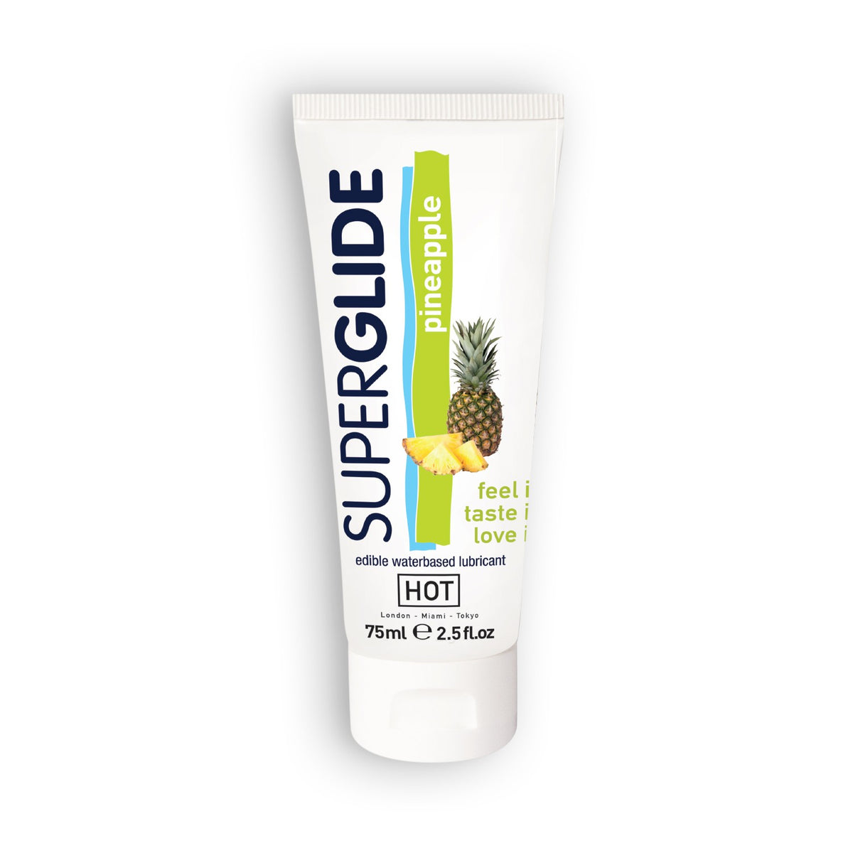 LUBRIFICANTE COMESTÍVEL HOT™ SUPERGLIDE ANANÁS 75ML - Lust Sexshop