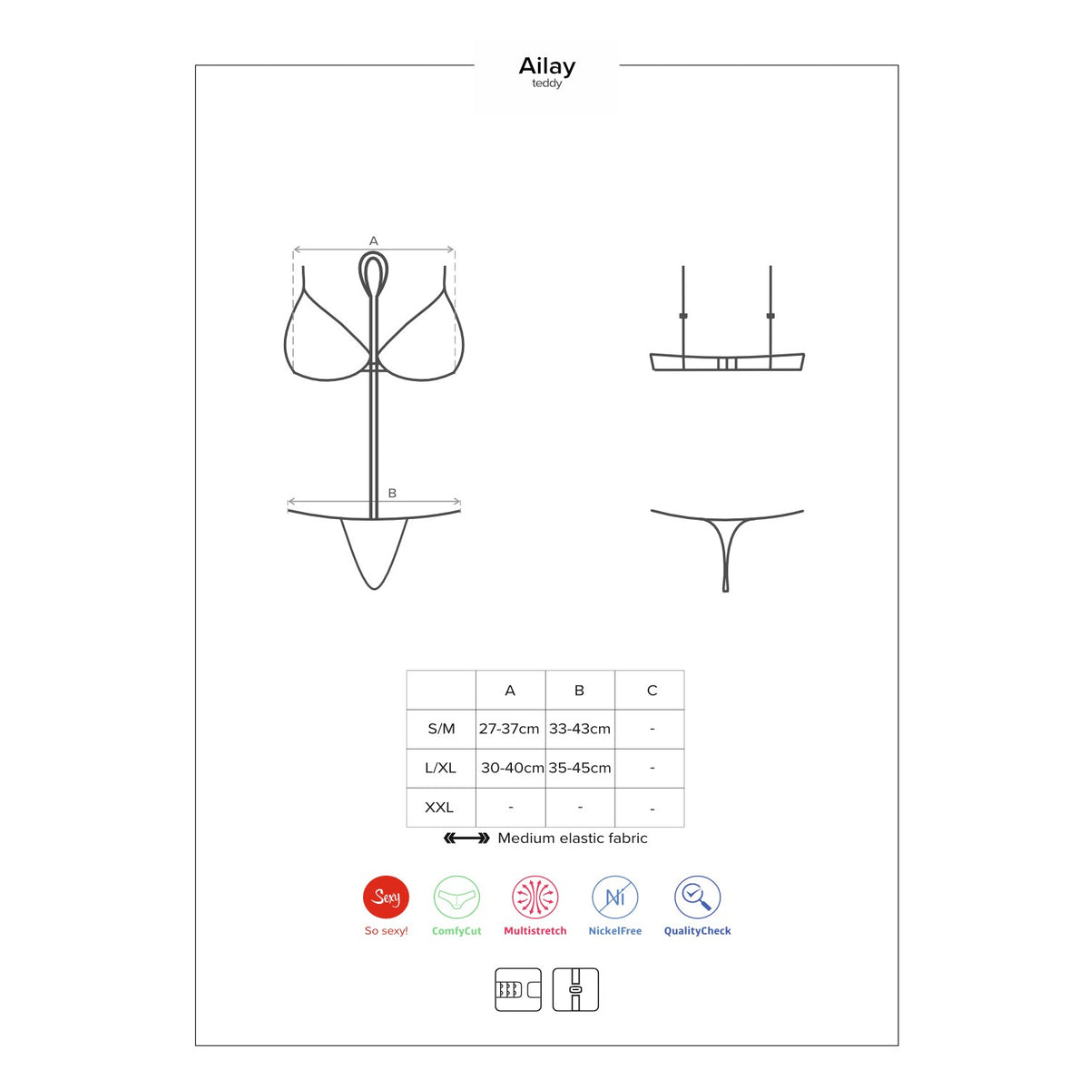 BODY AILAY OBSESSIVE PRETO - Lust Sexshop