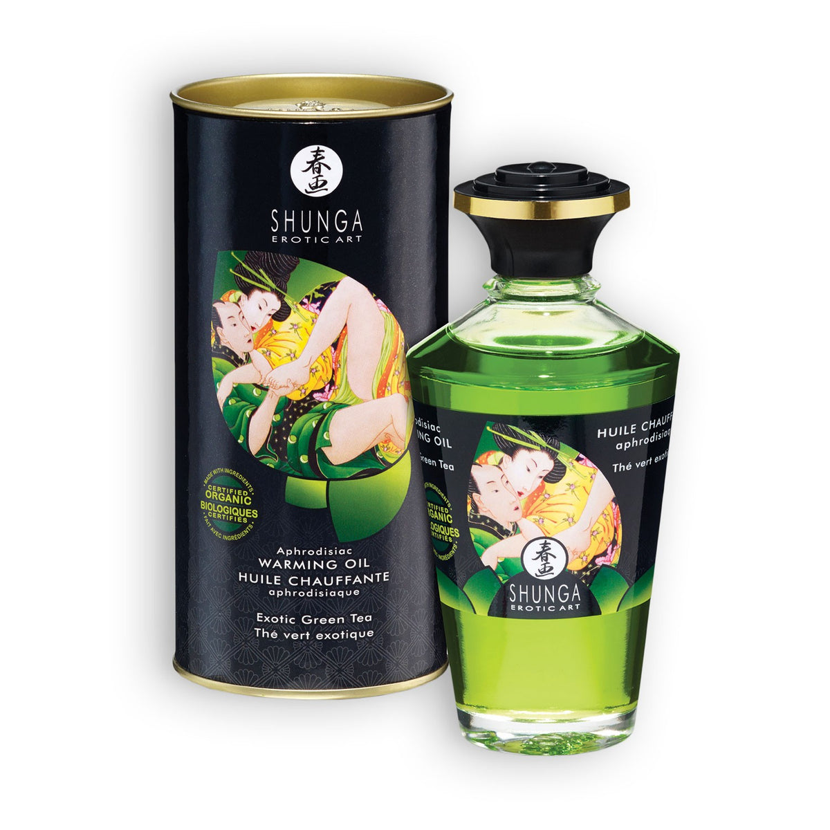 ÓLEO AFRODISÍACO SHUNGA CHÁ VERDE 100ML - Lust Sexshop