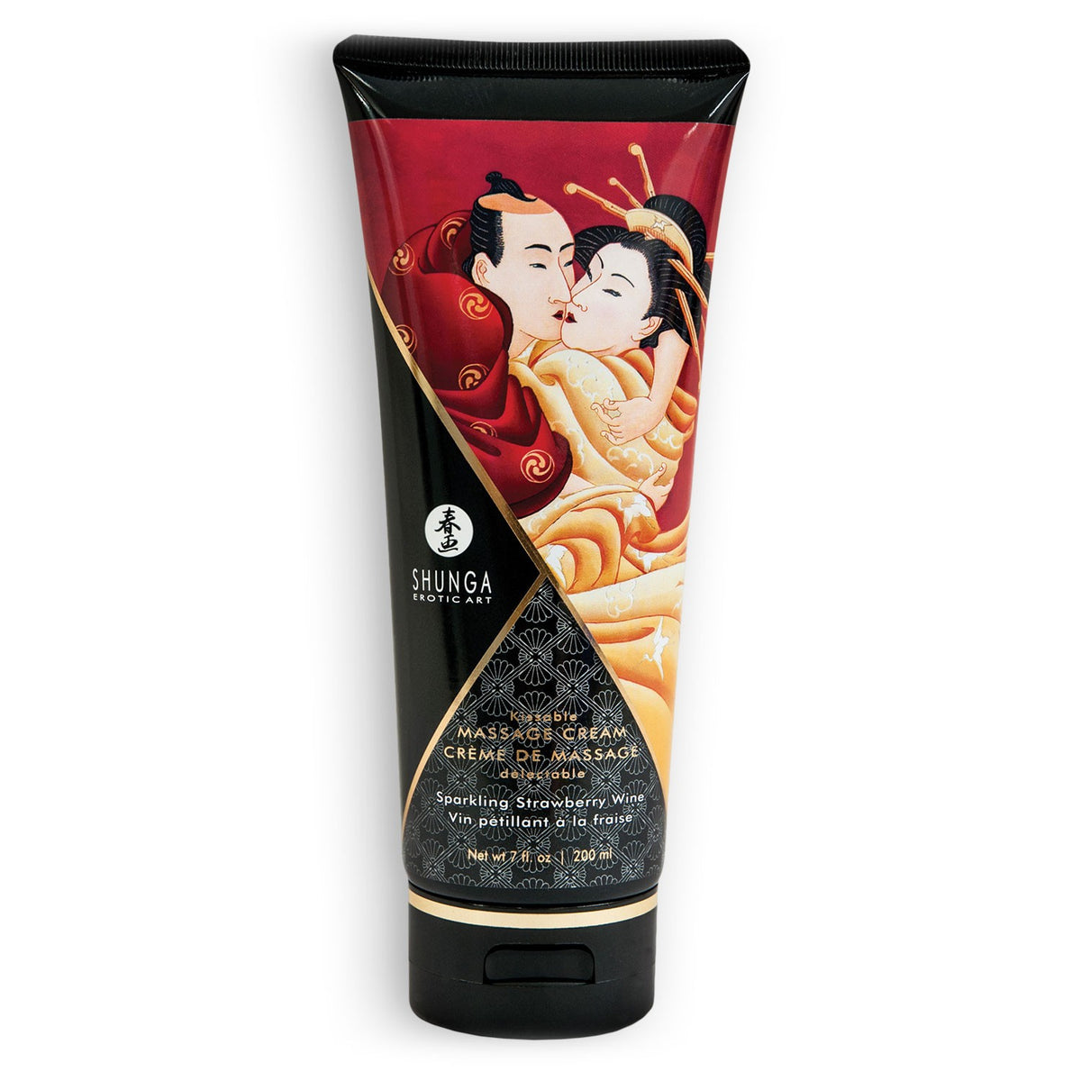 CREME DE MASSAGEM SHUNGA ESPUMANTE MORANGO 200ML - Lust Sexshop