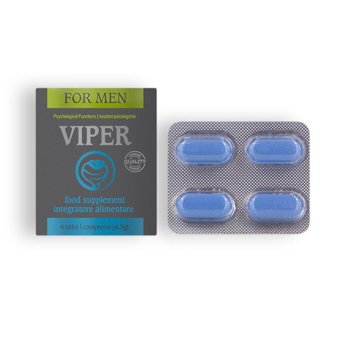 CÁPSULAS ESTIMULANTES VIPER PARA HOMEM 4 CAPS - Lust Sexshop