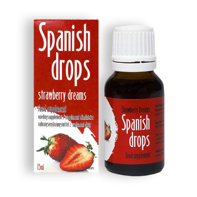 GOTAS SPANISH DROPS MORANGO 15ML - Lust Sexshop