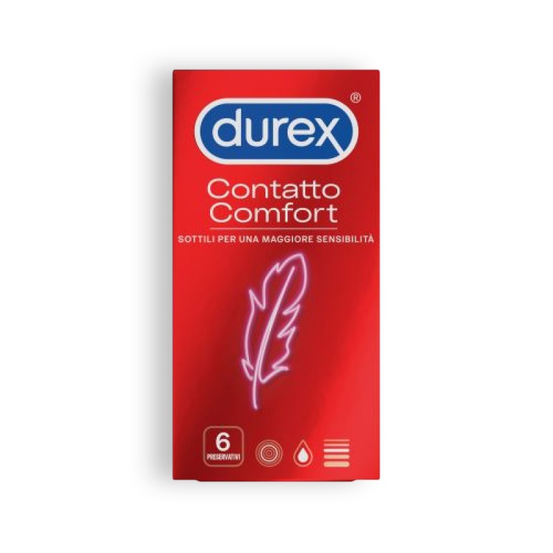 PRESERVATIVOS DUREX CONTATTO COMFORT 6 UNIDADES - Lust Sexshop