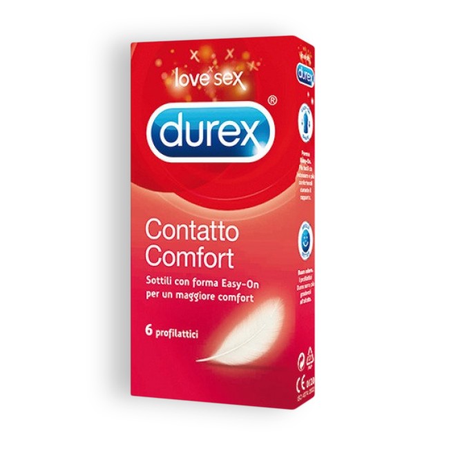 PRESERVATIVOS DUREX CONTATTO COMFORT 6 UNIDADES - Lust Sexshop