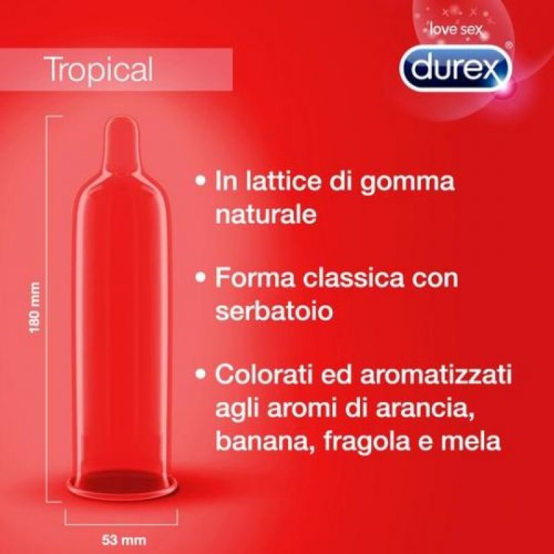 PRESERVATIVOS DUREX TROPICAL 6 UNIDADES - Lust Sexshop