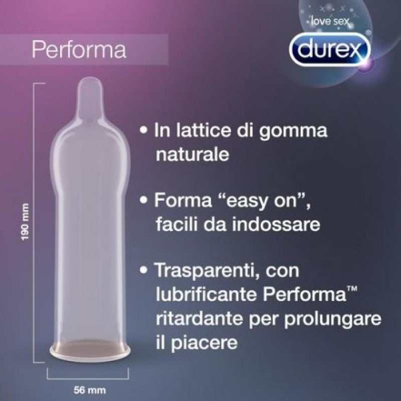 PRESERVATIVOS DUREX PERFORMA 6 UNIDADES - Lust Sexshop