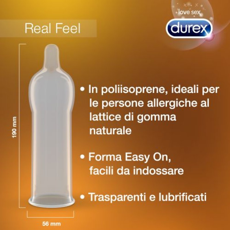 PRESERVATIVOS DUREX REAL FEEL 6 UNIDADES - Lust Sexshop