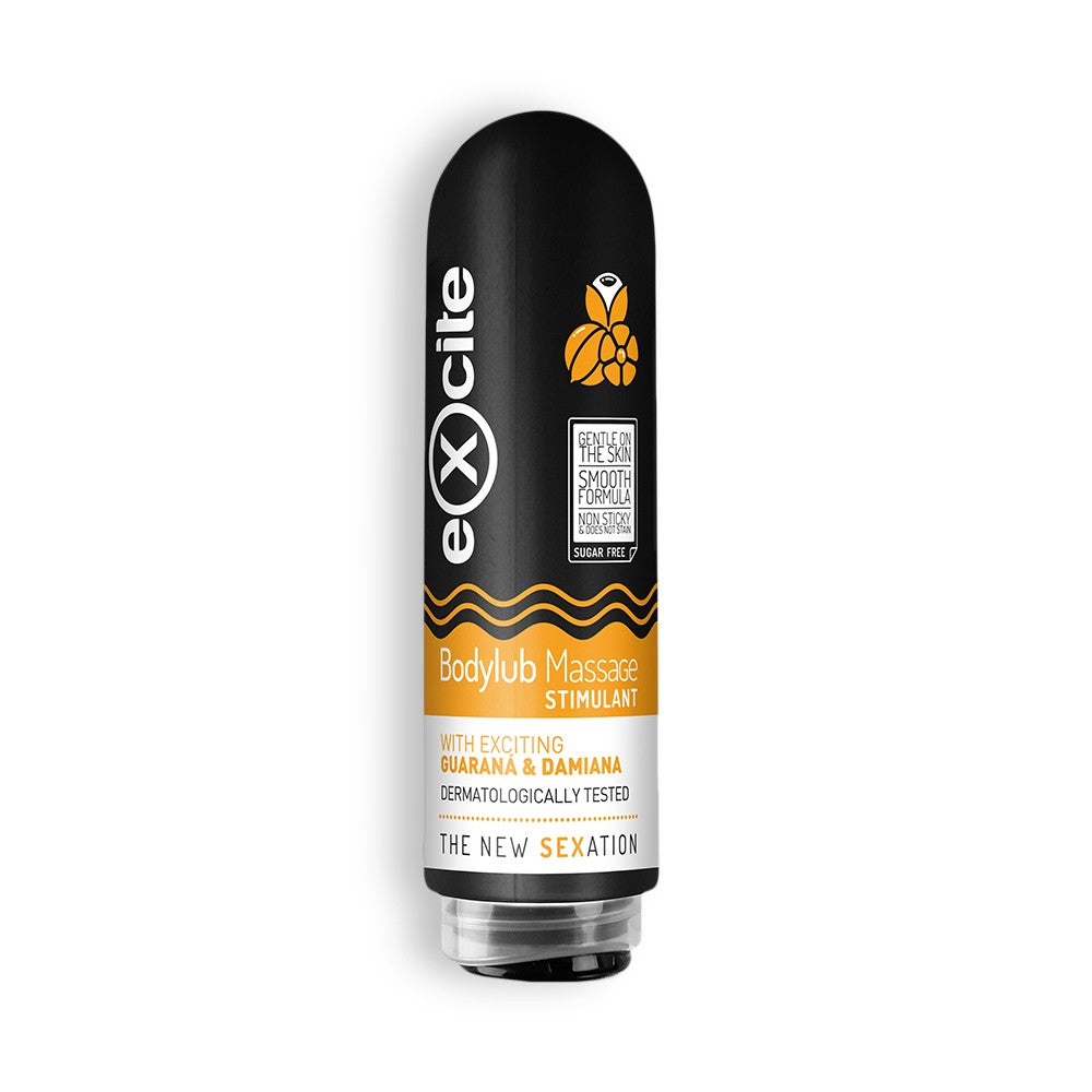 GEL DE MASSAGEM EXCITE BODYLUBE DE GUARANÁ E DAMIANA 200ML - Lust Sexshop