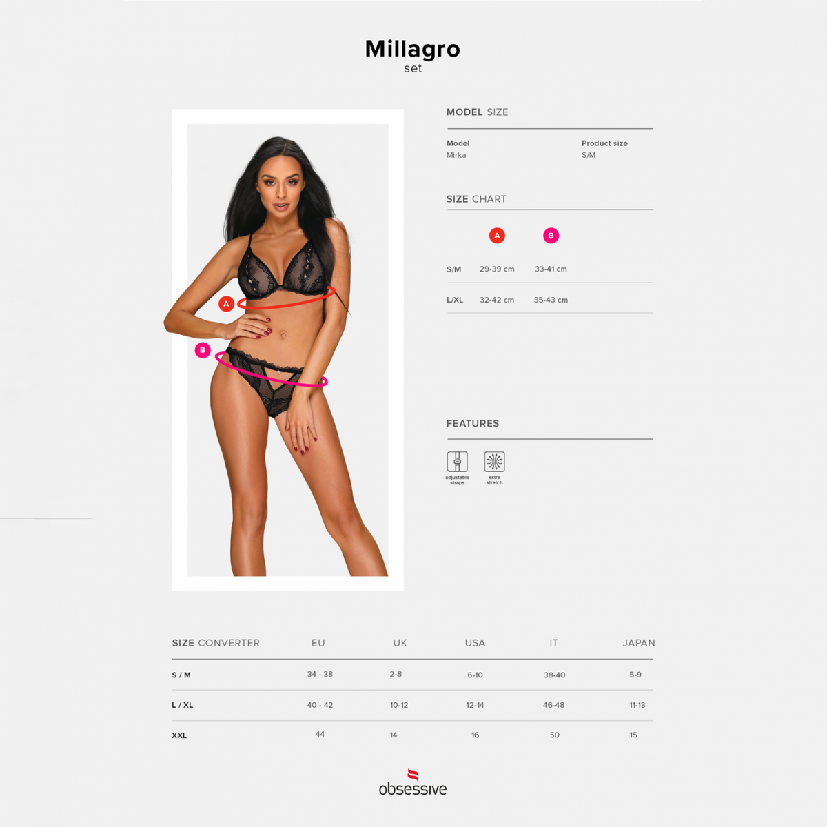 OBSESSIVE MILLAGRO SET BLACK
