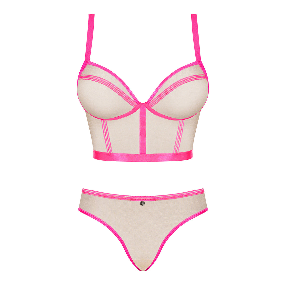 OBSESSIVE NUDELIA TOP SET PINK
