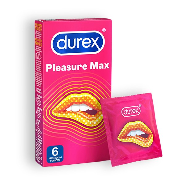 PRESERVATIVOS DUREX PLEASUREMAX 6 UNIDADES - Lust Sexshop
