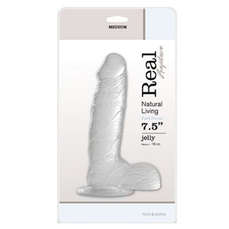 DILDO REAL RAPTURE EARTH FLAVOUR 7.5'' TRANSPARENTE - Lust Sexshop