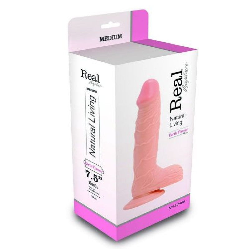 DILDO REALÍSTICO REAL RAPTURE EARTH FLAVOUR 7.5'' BRANCO - Lust Sexshop