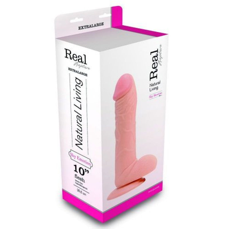 DILDO REALÍSTICO REAL RAPTURE SKY EMOTION 10'' BRANCO - Lust Sexshop
