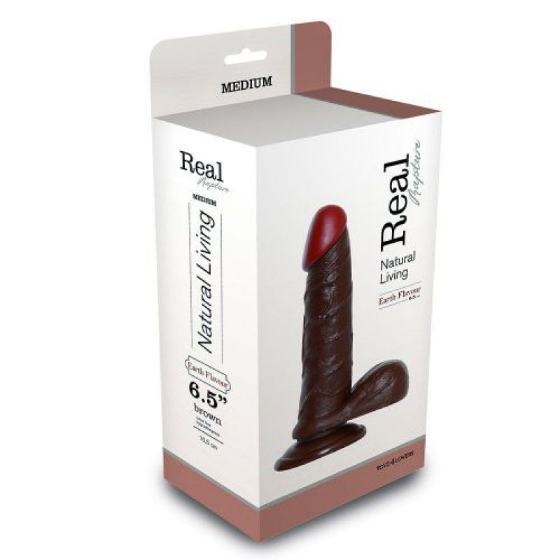 DILDO REALÍSTICO REAL RAPTURE EARTH FLAVOUR 6.5'' NEGRO - Lust Sexshop