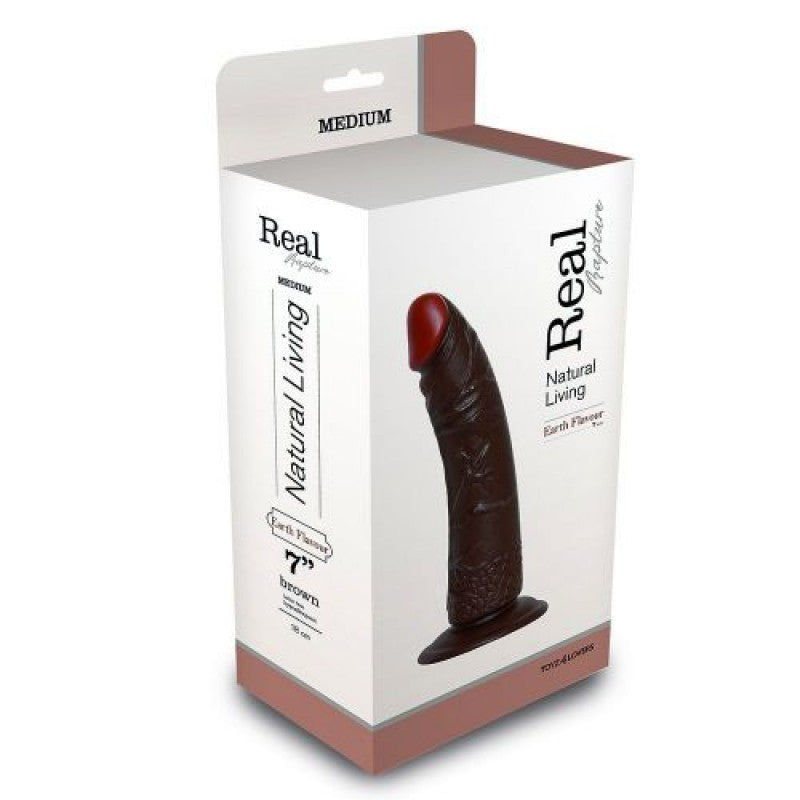 DILDO REALÍSTICO REAL RAPTURE EARTH FLAVOUR 7'' NEGRO - Lust Sexshop