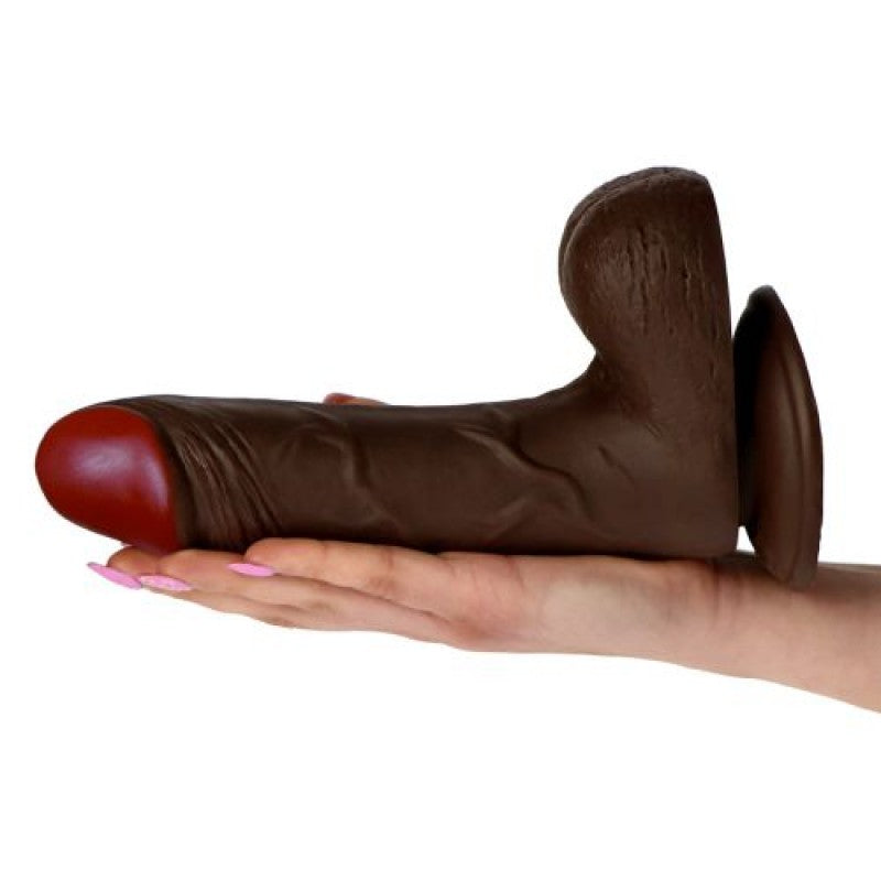 VIBRADOR REALÍSTICO REAL RAPTURE FIRE PASSION 8'' NEGRO - Lust Sexshop