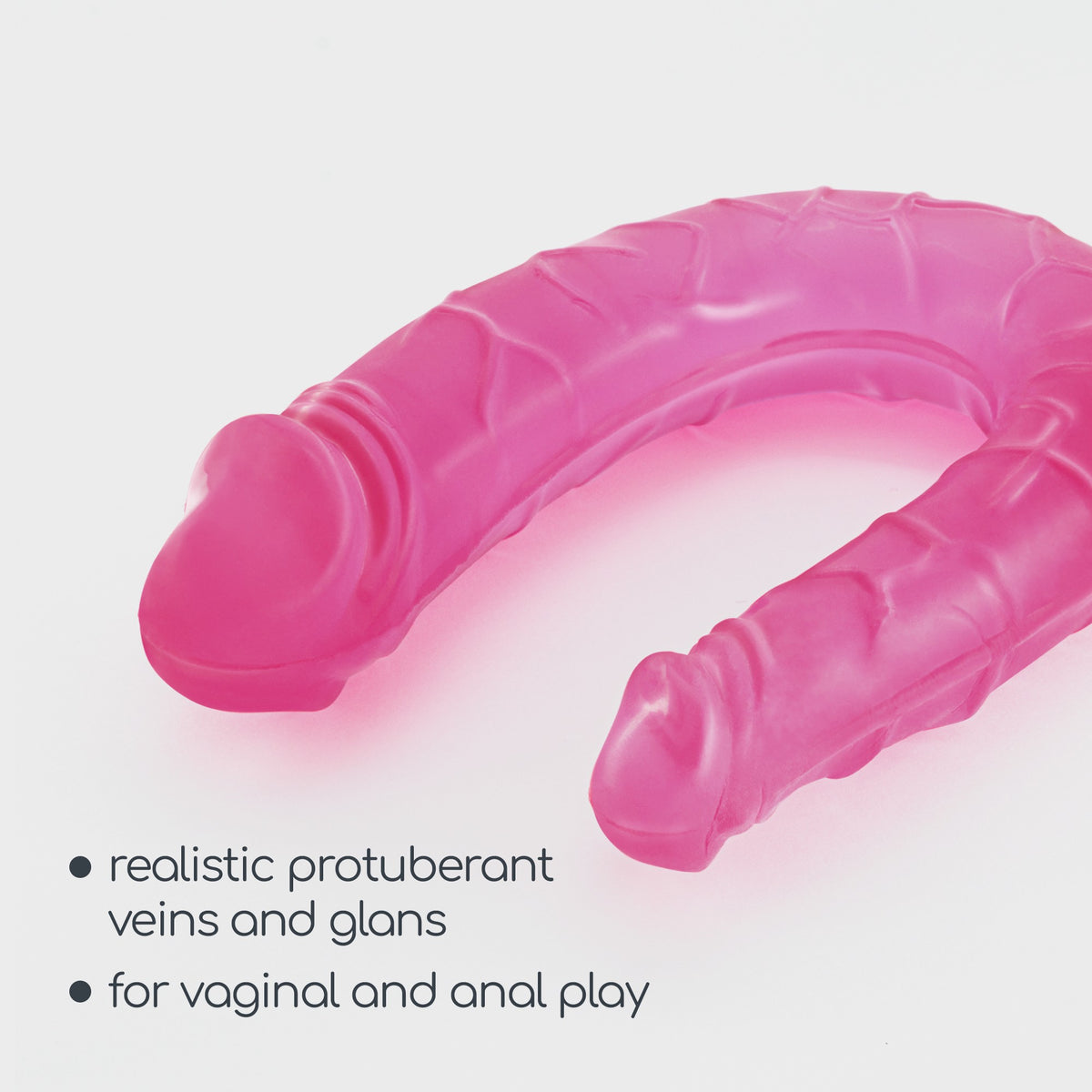DEEP DIVER DILDO DUPLO COM LUBRIFICANTE ANAL 50ML CRUSHIOUS ROSA - Lust Sexshop