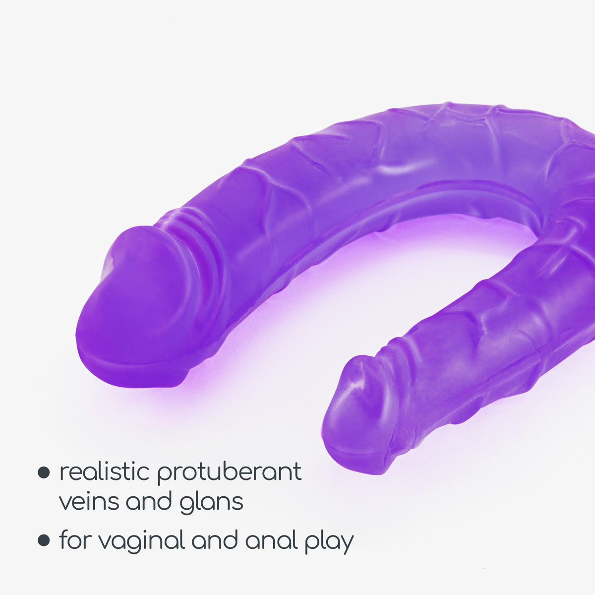 DEEP DIVER DILDO DUPLO COM LUBRIFICANTE ANAL 50ML CRUSHIOUS ROXO - Lust Sexshop