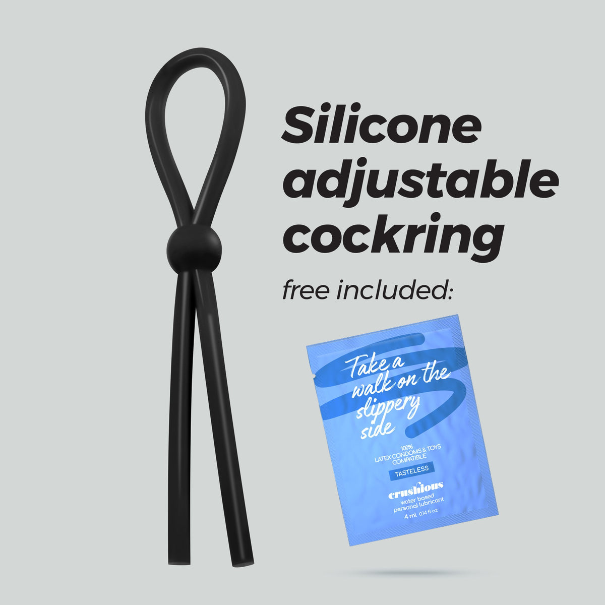 ANEL DE SILICONE AJUSTÁVEL PARA O PÉNIS BILLY THE RING CRUSHIOUS - Lust Sexshop
