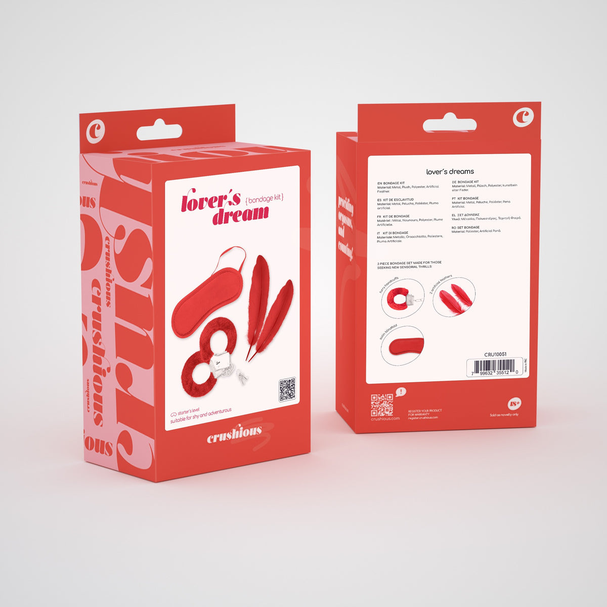 KIT BONDAGE LOVER'S DREAM CRUSHIOUS VERMELHO