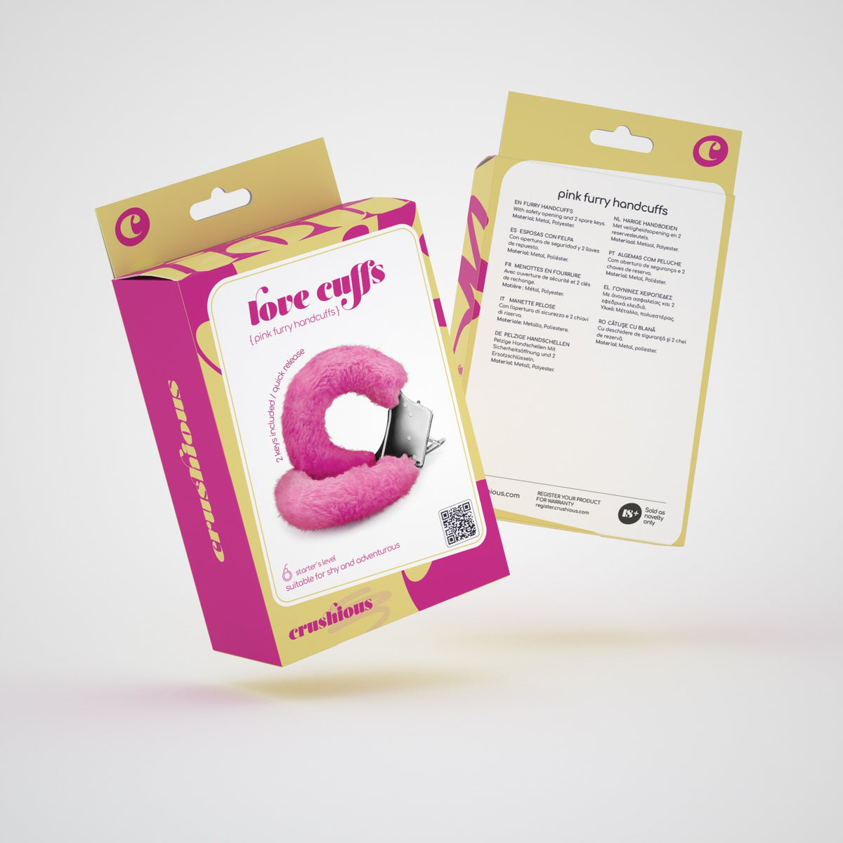 ALGEMAS DE PELUCHE LOVE CUFFS CRUSHIOUS ROSA
