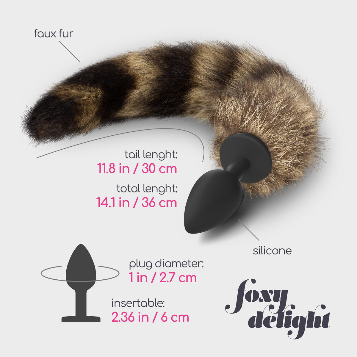 PLUG ANAL COM CAUDA FOXY DELIGHT SILICONE CRUSHIOUS - Lust Sexshop