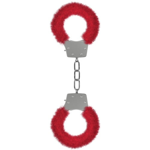 ALGEMAS COM PELUCHE PLEASURE FURRY HANDCUFFS VERMELHAS - Lust Sexshop