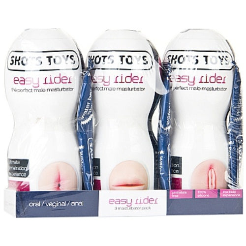 PACK DE 3 MASTURBADORES EASY RIDER - Lust Sexshop
