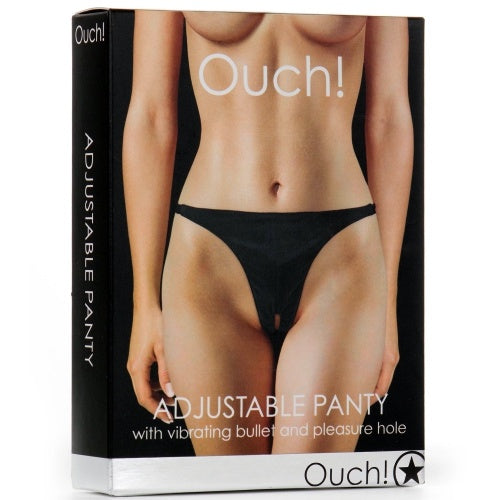 TANGA COM BALA VIBRATÓRIA OUCH! PRETA - Lust Sexshop