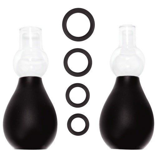 KIT SUGADOR DE MAMILOS OUCH! NIPPLE ERECTOR SET PRETO - Lust Sexshop