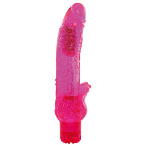 VIBRADOR JAMMY JELLY FLAME GLITTER - Lust Sexshop