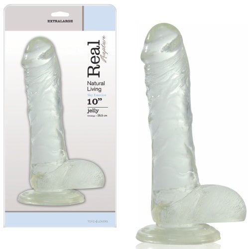 DILDO REAL RAPTURE SKY EMOTION 10'' TRANSPARENTE - Lust Sexshop