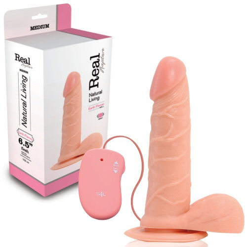 VIBRADOR REALÍSTICO REAL RAPTURE EARTH FLAVOUR 6.5'' BRANCO - Lust Sexshop