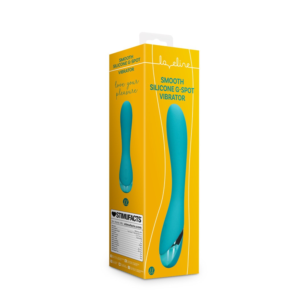 VIBRADOR SMOOTH SILICONE G-SPOT AZUL LOVELINE