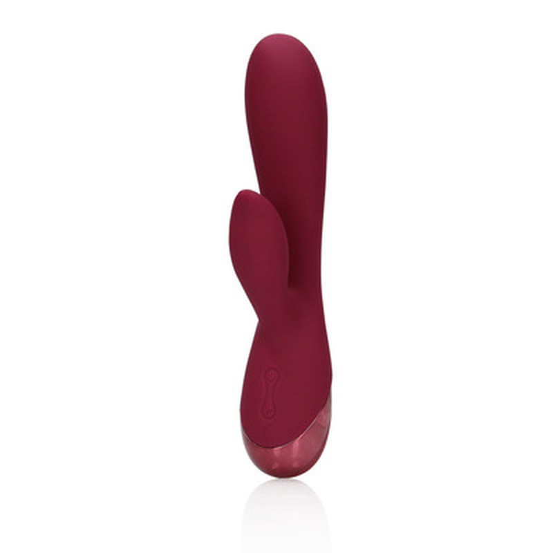 VIBRADOR SMOOTH SILICONE RABBIT DARK CHERRY LOVELINE