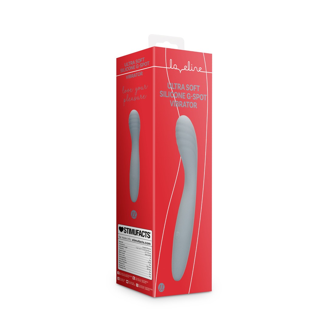 LOVELINE ULTRA SOFT SILICONE G-SPOT VIBRATOR BASALT GREY