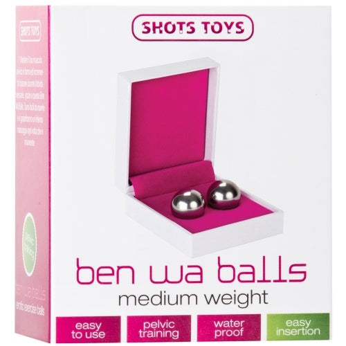 BOLAS VAGINAIS BEN WA BALLS MEDIUM WEIGHT PRATEADAS - Lust Sexshop