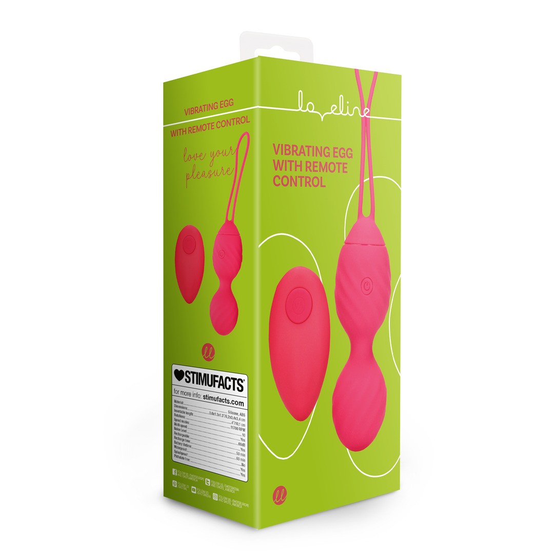 OVO VIBRATÓRIO COM COMANDO REMOTO VERMELHO LOVELINE