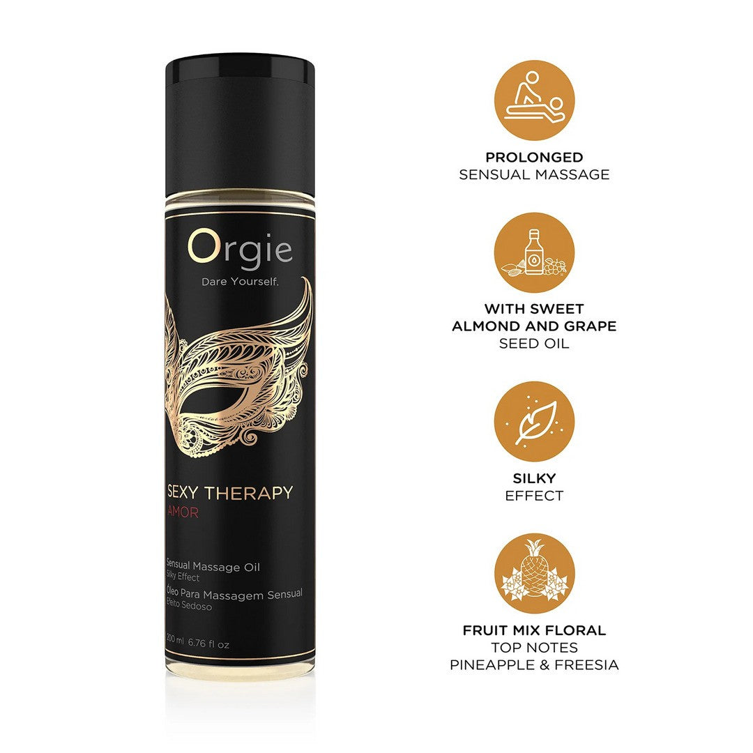 ÓLEO DE MASSAGEM SEXY THERAPY AMOR 200ML ORGIE