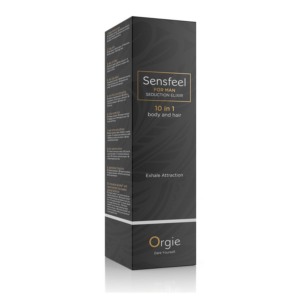 LOÇÃO 10 EM 1 PARA CORPO E CABELO COM FEROMONAS SENSFEEL FOR MAN 100ML ORGIE